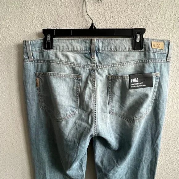 NWT Paige Jimmy Jimmy Crop Light Wash Jeans Size 30 - Picture 9 of 12